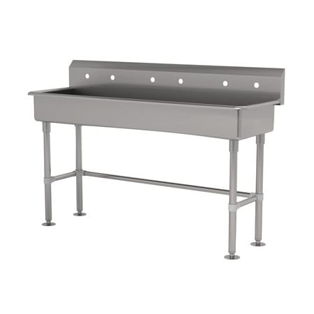 Advance Tabco 3 Stat ADA NSF 16 Ga. 304 SS Floor Mounted Sink - Faucet Omitted FC-FM-60-ADA